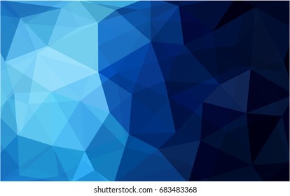 DARK BLUE vector polygonal illustration, which consist of triangles. Triangular design for your business. Creative geometric background in Origami style with gradient