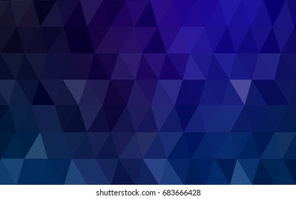 DARK BLUE vector polygonal illustration, which consist of triangles. Triangular design for your business. Creative geometric background in Origami style with gradient