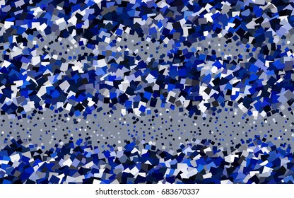 Dark BLUE vector polygonal illustration, which consist of rectangles. Rectangular pattern for your business design. Geometric background in Origami style with gradient. 