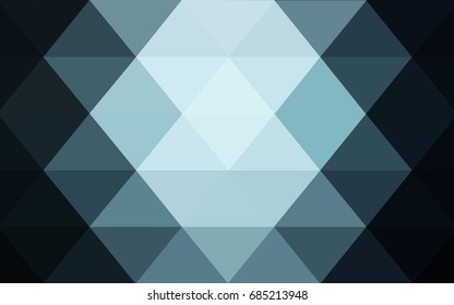 DARK BLUE vector polygonal illustration, which consist of triangles. Triangular design for your business. Creative geometric background in Origami style with gradient