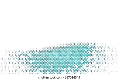 Dark BLUE vector polygonal illustration, which consist of hexagons. Hexagonal pattern for your business design. Geometric background in Origami style with gradient. 