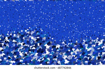 Dark BLUE vector polygonal illustration, which consist of rectangles. Rectangular pattern for your business design. Geometric background in Origami style with gradient. 