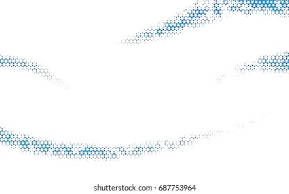 Dark BLUE vector polygonal illustration, which consist of hexagons. Hexagonal pattern for your business design. Geometric background in Origami style with gradient. 