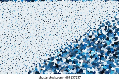 Dark BLUE vector polygonal illustration consisting of rectangles. Rectangular design for your business. Creative geometric background in origami style with gradient.