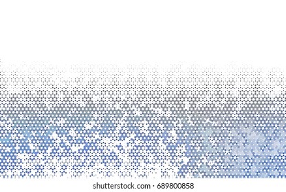 Dark BLUE vector polygonal illustration, which consist of hexagons. Hexagonal design for your business. Creative geometric background in Origami style with gradient