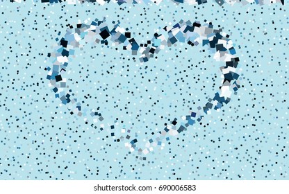 Dark BLUE vector polygonal illustration, which consist of rectangles. Rectangular pattern for your business design. Geometric background in Origami style with gradient. 
