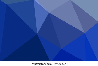 DARK BLUE vector polygonal illustration, which consist of triangles. Triangular design for your business. Creative geometric background in Origami style with gradient
