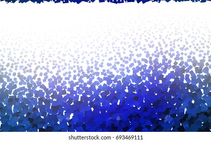 Dark BLUE vector polygonal illustration, which consist of rectangles. Rectangular pattern for your business design. Geometric background in Origami style with gradient. 