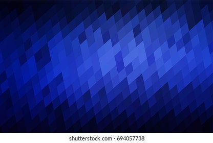Dark BLUE vector polygonal illustration consisting of rectangles. Rectangular design for your business. Creative geometric background in origami style with gradient.