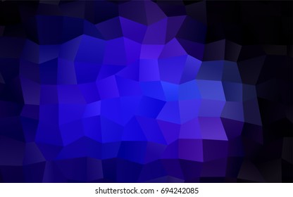 Dark BLUE vector polygonal illustration consisting of rectangles. Rectangular design for your business. Creative geometric background in origami style with gradient.