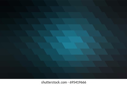 Dark BLUE vector polygonal illustration consisting of rectangles. Rectangular design for your business. Creative geometric background in origami style with gradient.