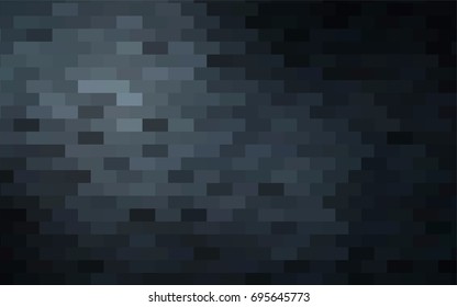 Dark BLUE vector polygonal illustration, which consist of rectangles. Rectangular pattern for your business design. Geometric background in Origami style with gradient. 