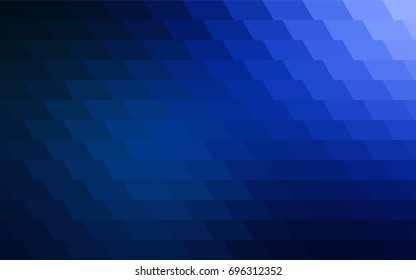 Dark BLUE vector polygonal illustration, which consist of rectangles. Rectangular pattern for your business design. Geometric background in Origami style with gradient. 
