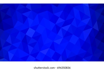 DARK BLUE vector polygonal illustration, which consist of triangles. Triangular pattern for your business design. Geometric background in Origami style with gradient. 