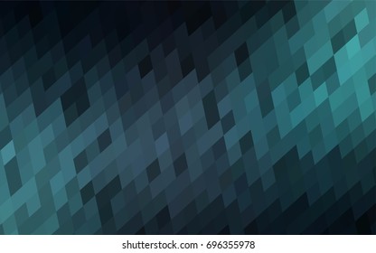 Dark BLUE vector polygonal illustration consisting of rectangles. Rectangular design for your business. Creative geometric background in origami style with gradient.