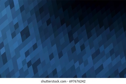 Dark BLUE vector polygonal illustration consisting of rectangles. Rectangular design for your business. Creative geometric background in origami style with gradient.