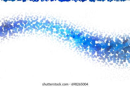 Dark BLUE vector polygonal illustration, which consist of rectangles. Rectangular pattern for your business design. Geometric background in Origami style with gradient. 