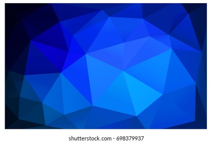 DARK BLUE vector polygonal illustration, which consist of triangles. Triangular design for your business. Creative geometric background in Origami style with gradient