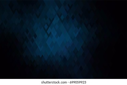 Dark BLUE vector polygonal illustration consisting of rectangles. Rectangular design for your business. Creative geometric background in origami style with gradient.