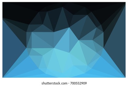 DARK BLUE vector polygonal illustration, which consist of triangles with a gemstone in center. Triangular design of a huge diamond for your business. Creative geometric background of gems.