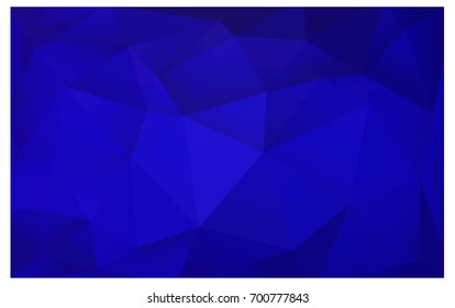 DARK BLUE vector polygonal illustration, which consist of triangles. Triangular design for your business. Creative geometric background in Origami style with gradient