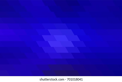 Dark BLUE vector polygonal illustration, which consist of rectangles. Rectangular pattern for your business design. Geometric background in Origami style with gradient. 