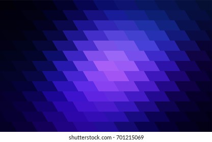 Dark BLUE vector polygonal illustration, which consist of rectangles. Rectangular pattern for your business design. Geometric background in Origami style with gradient. 