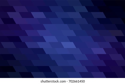 Dark BLUE vector polygonal illustration consisting of rectangles. Rectangular design for your business. Creative geometric background in origami style with gradient.
