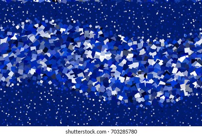 Dark BLUE vector polygonal illustration, which consist of rectangles. Rectangular pattern for your business design. Geometric background in Origami style with gradient. 