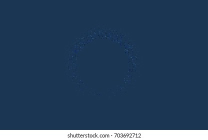 Dark BLUE vector polygonal illustration, which consist of hexagons. Hexagonal design for your business. Creative geometric background in Origami style with gradient