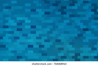 Dark BLUE vector polygonal illustration, which consist of rectangles. Rectangular pattern for your business design. Geometric background in Origami style with gradient. 