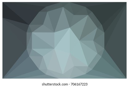 DARK BLUE vector polygonal illustration, which consist of triangles with a gemstone in center. Triangular design of a huge diamond for your business. Creative geometric background of gems.