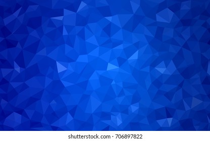 DARK BLUE vector polygonal illustration, which consist of triangles. Triangular design for your business. Creative geometric background in Origami style with gradient
