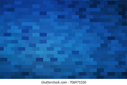 Dark BLUE vector polygonal illustration, which consist of rectangles. Rectangular pattern for your business design. Geometric background in Origami style with gradient. 