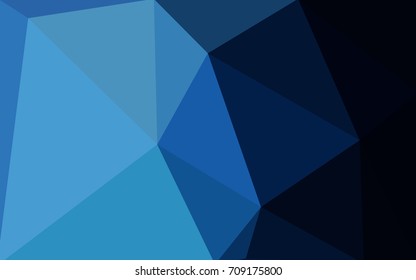 DARK BLUE vector polygonal illustration, which consist of triangles. Triangular pattern for your business design. Geometric background in Origami style with gradient. 