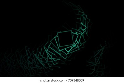 Dark BLUE vector polygonal illustration, which consist of rectangles. Rectangular pattern for your business design. Geometric background in Origami style with gradient. 