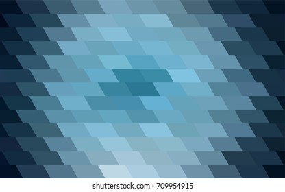 Dark BLUE vector polygonal illustration consisting of rectangles. Rectangular design for your business. Creative geometric background in origami style with gradient.
