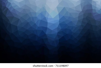 DARK BLUE vector polygonal illustration, which consist of triangles. Triangular pattern for your business design. Geometric background in Origami style with gradient. 
