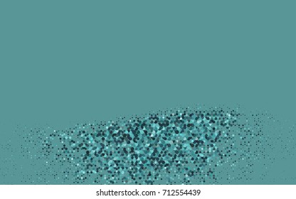 Dark BLUE vector polygonal illustration, which consist of hexagons. Hexagonal pattern for your business design. Geometric background in Origami style with gradient. 