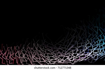 Dark BLUE vector polygonal illustration, which consist of rectangles. Rectangular pattern for your business design. Geometric background in Origami style with gradient. 