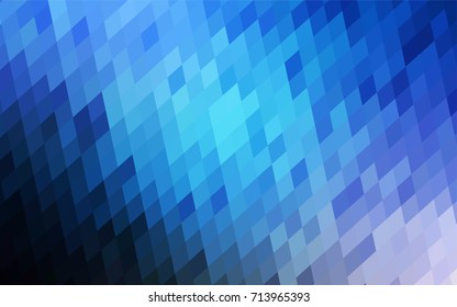Dark BLUE vector polygonal illustration consisting of rectangles. Rectangular design for your business. Creative geometric background in origami style with gradient.