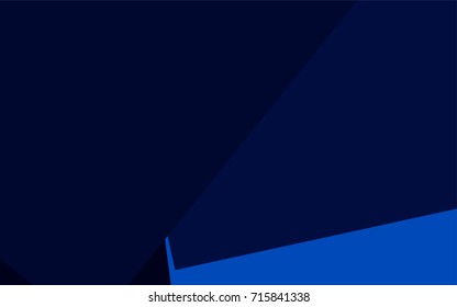 Dark BLUE vector polygonal illustration, which consist of rectangles. Rectangular pattern for your business design. Geometric background in Origami style with gradient. 
