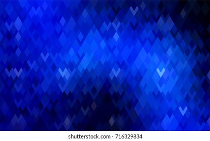 Dark BLUE vector polygonal illustration consisting of rectangles. Rectangular design for your business. Creative geometric background in origami style with gradient.