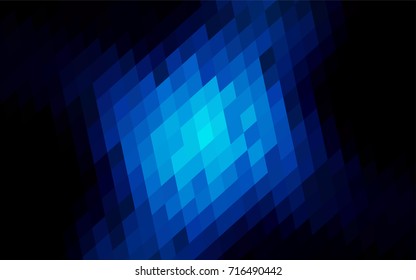 Dark BLUE vector polygonal illustration consisting of rectangles. Rectangular design for your business. Creative geometric background in origami style with gradient.