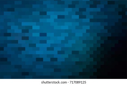 Dark BLUE vector polygonal illustration consisting of rectangles. Rectangular design for your business. Creative geometric background in origami style with gradient.