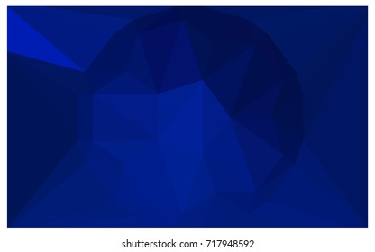 DARK BLUE vector polygonal illustration, which consist of triangles with a gemstone in center. Triangular design of a huge diamond for your business. Creative geometric background of gems.