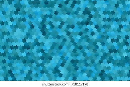 Dark BLUE vector polygonal illustration, which consist of hexagons. Hexagonal pattern for your business design. Geometric background in Origami style with gradient. 