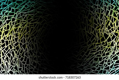 Dark BLUE vector polygonal illustration, which consist of rectangles. Rectangular pattern for your business design. Geometric background in Origami style with gradient. 
