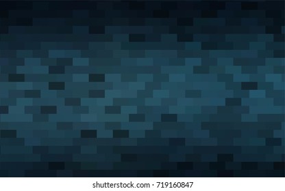 Dark BLUE vector polygonal illustration consisting of rectangles. Rectangular design for your business. Creative geometric background in origami style with gradient.