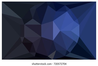 DARK BLUE vector polygonal illustration, which consist of triangles with a gemstone in center. Triangular design of a huge diamond for your business. Creative geometric background of gems.